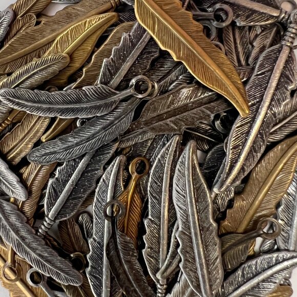 Feather Charms 70+ Pieces Craft Jewelry Making Supplies - Picture 2 of 4